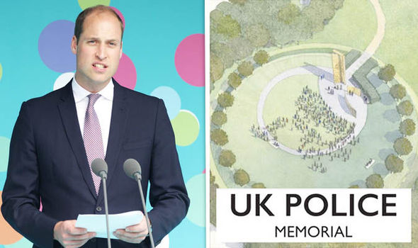 Prince William and the police memorial design